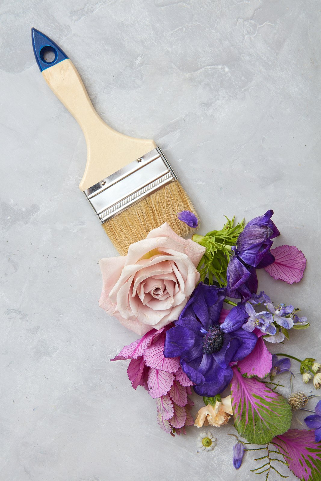 Flowers and Paint Brush